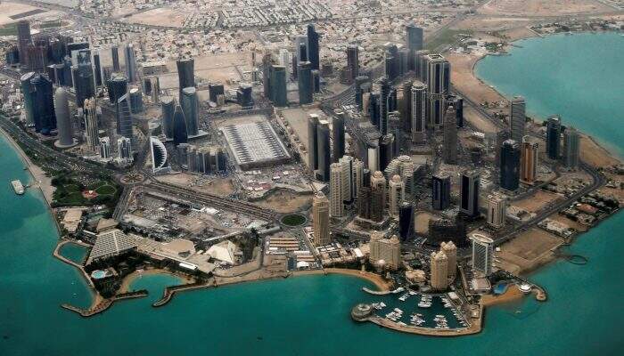 Vista aérea de Doha, capital do Catar — Foto: REUTERS/Fadi Al-Assaad/File Photo